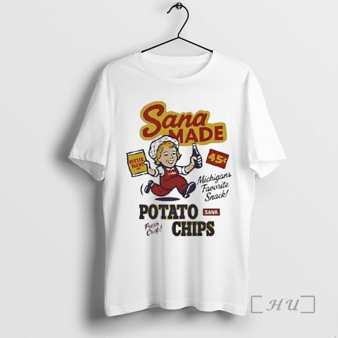 Officials Sana Made Potato Chips Better Made Michigans Favorite Snack Cartoon Premium T Shirts Sweater