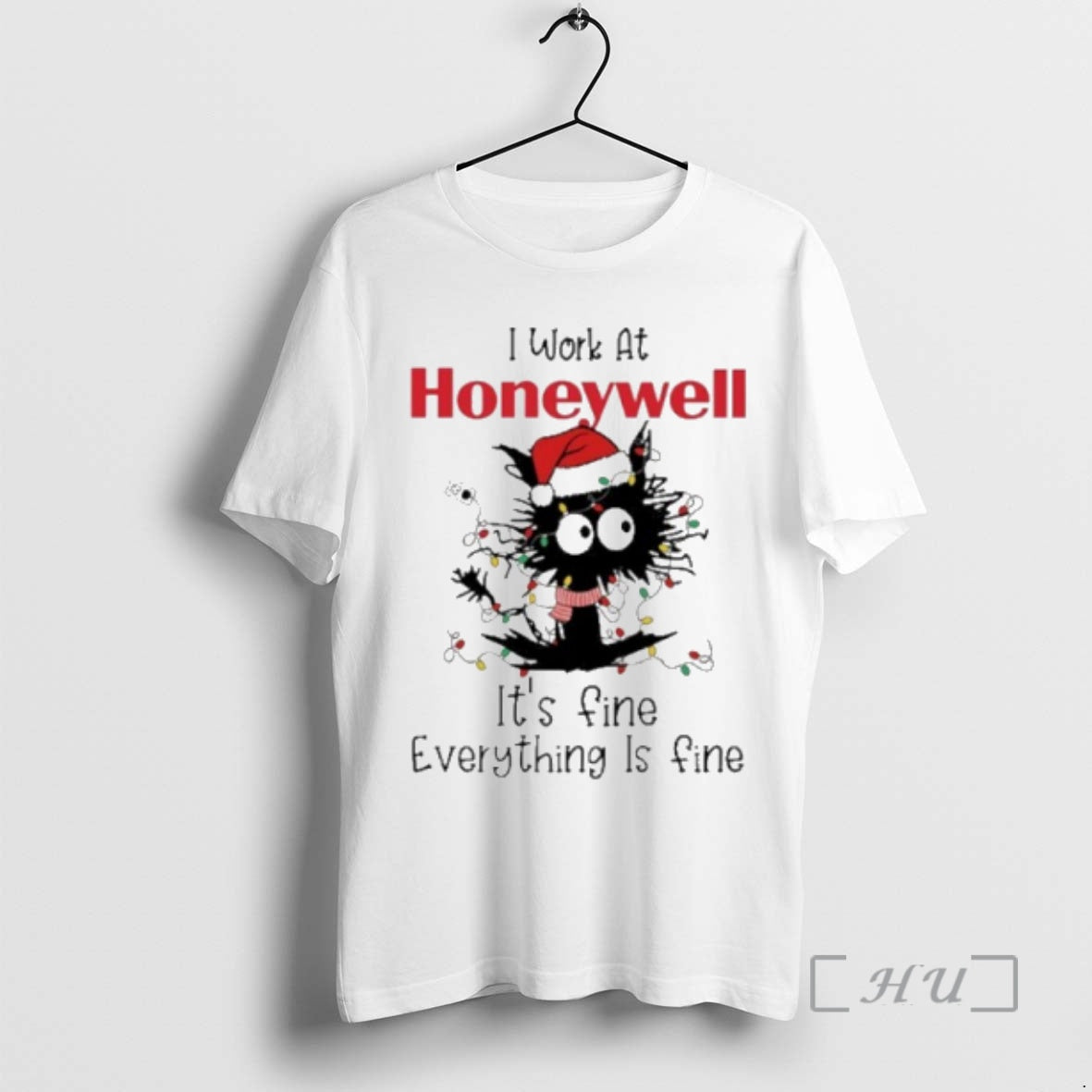 Officials Santa Light Cat I Work At Honeywell Its Fine Everything Is Fine Premium