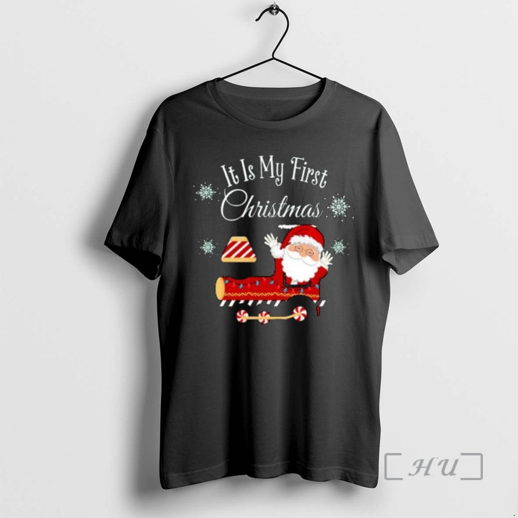 Officials Santa Train It Is My First Christmas Circle Black