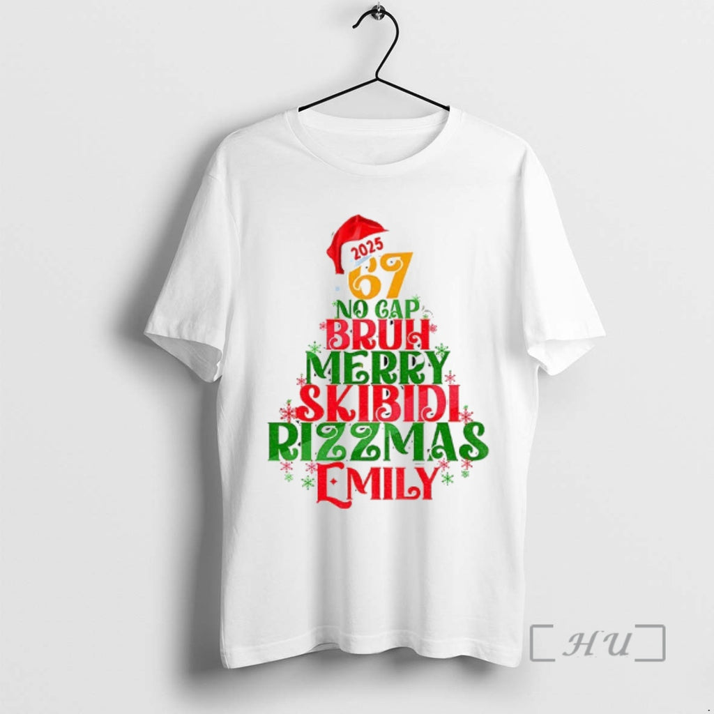 Officials Santa Hat 67 No Cap Bruh Mery Skibidi Rizzmas Emily Merry Christmas Premium