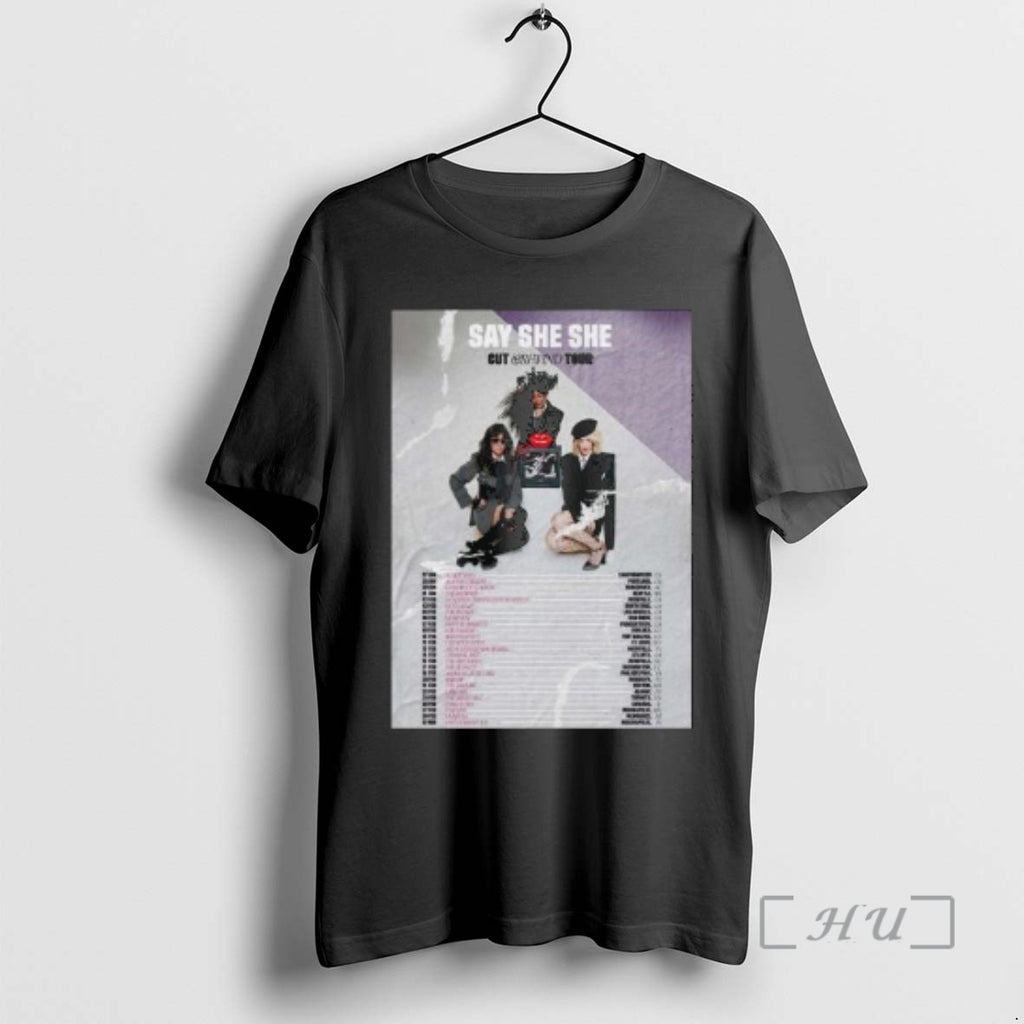 Officials Say She She Cut And Rewind Us Tour 2026 Circle Black Premium T Shirts