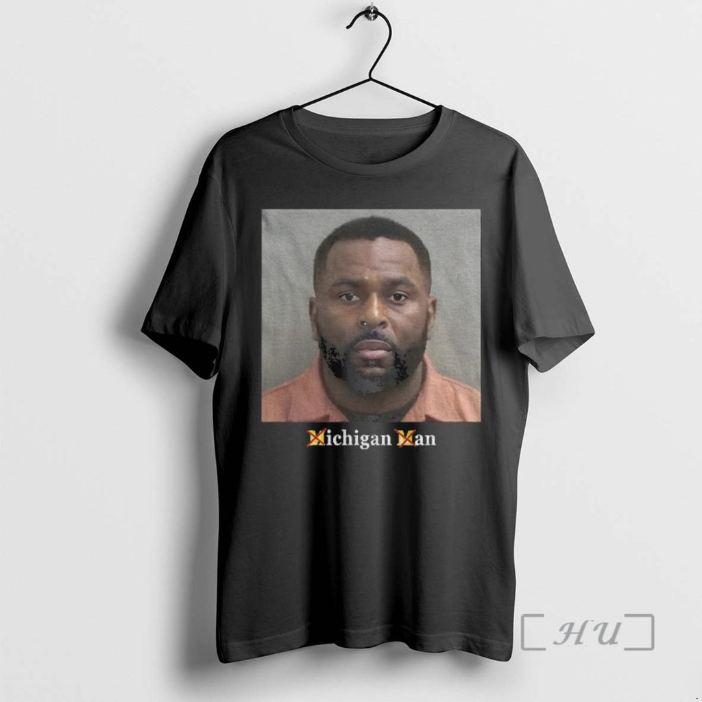 Officials Sherrone Moore Mugshot Michigan Wolverines Coach Erase The M