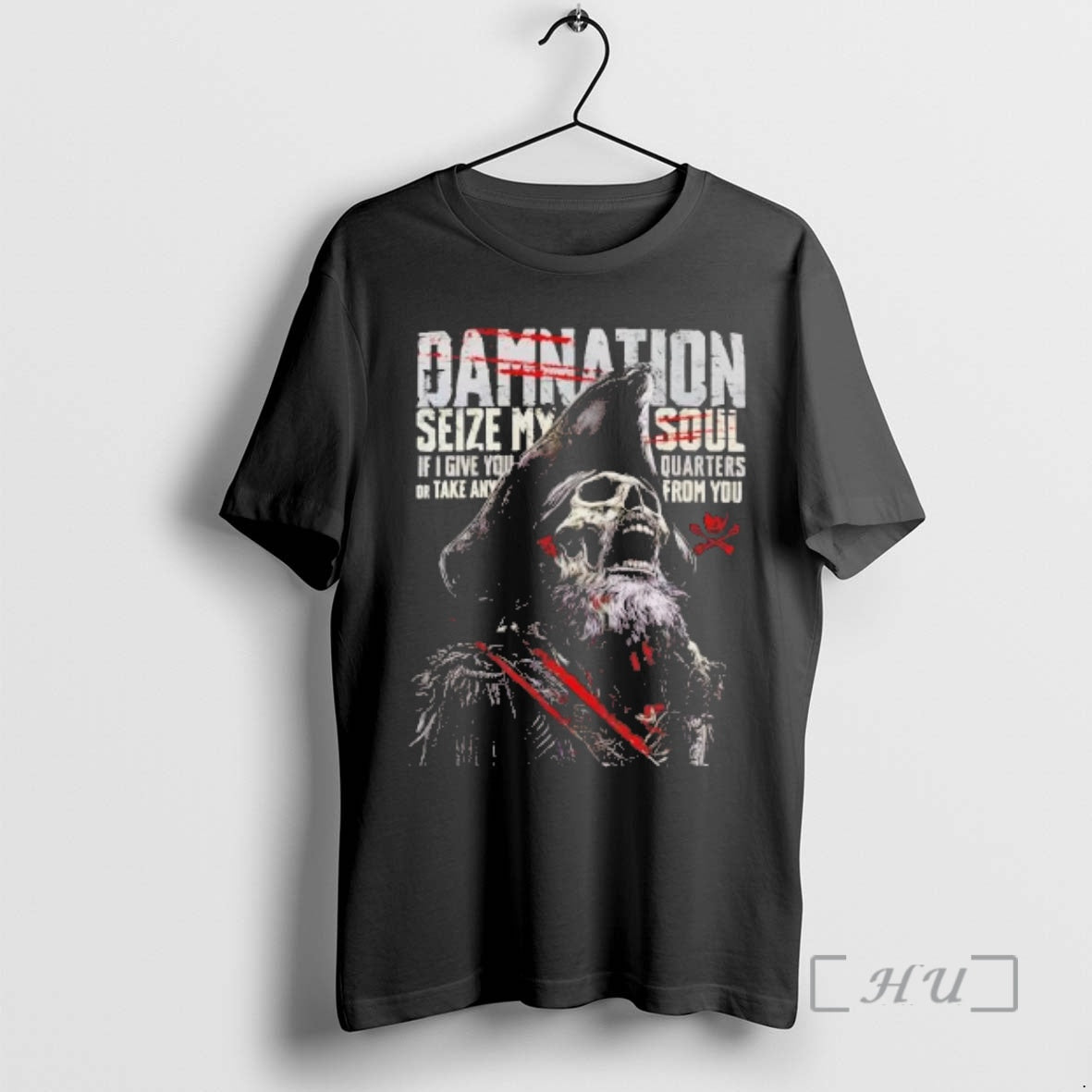 Officials Skeleton Damnation Seize My Soul If I Give You Quarters Premium T Shirts Sweater