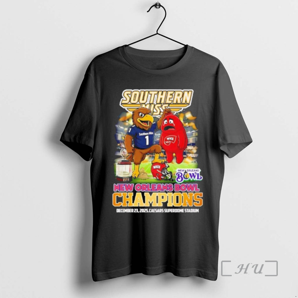 Officials Southern Miss 2025 New Orleans Bowl Champions Mascot