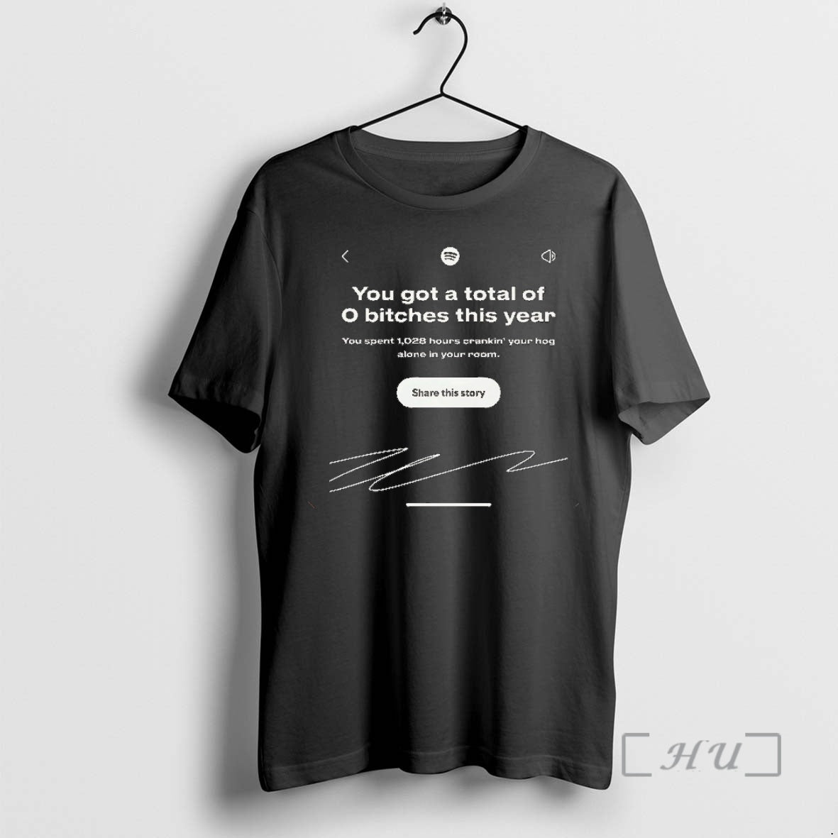 Officials Spotify You Got A Total Of 0 Bitches This Year Christmas Premium T Shirts