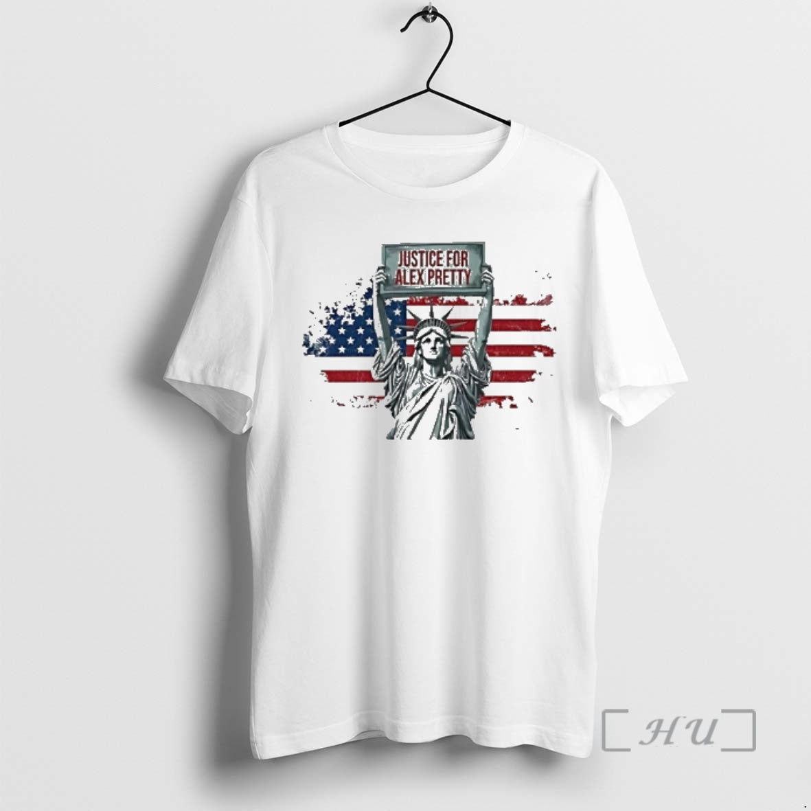 Officials Statue Of Liberty Justice For Alex Pretti Usa Flag