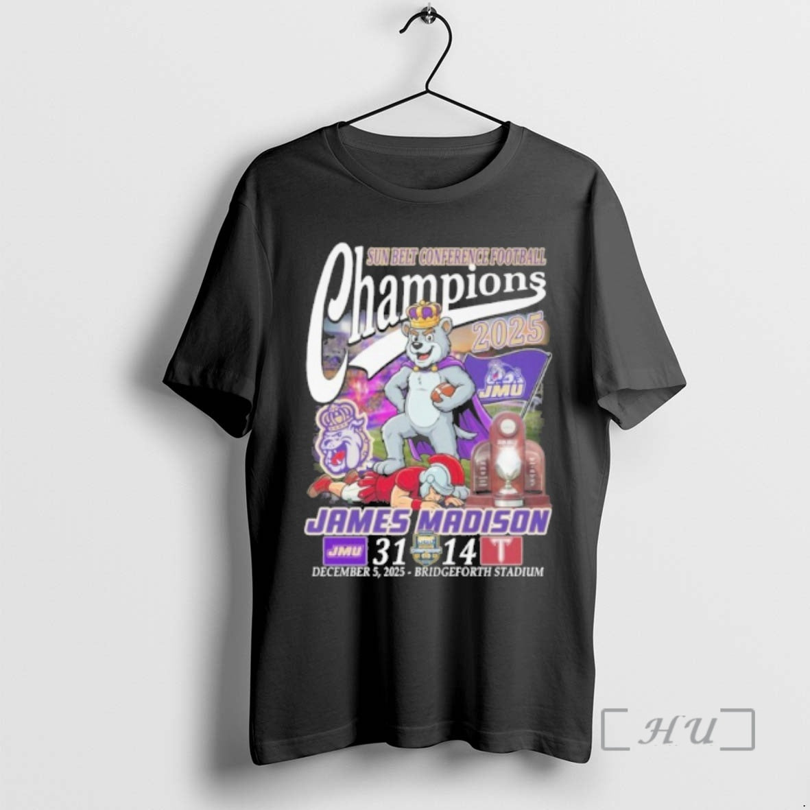Officials Sun Belt Conference Football Champions 2025 Mascot James Madison