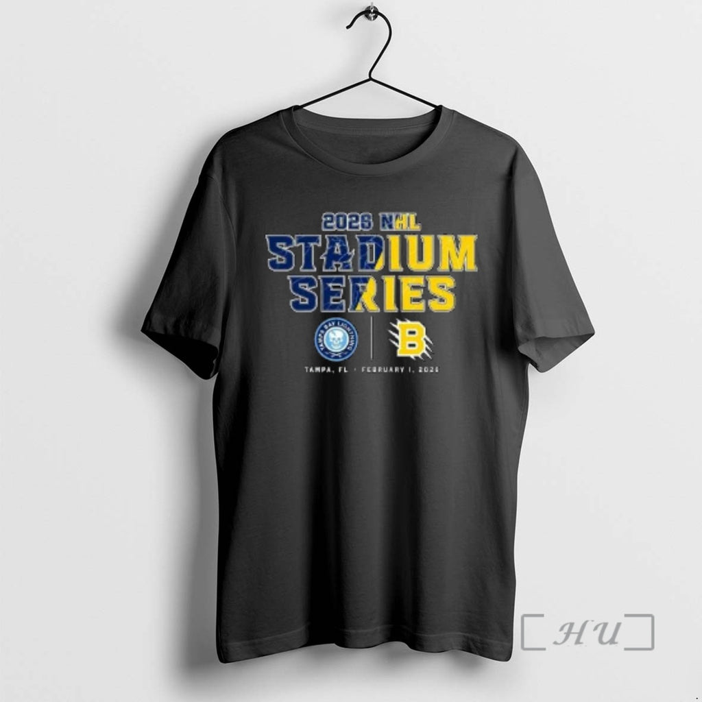 Officials Tampa Bay Lightning Vs Boston Bruins 2026 Stadium Series Matchup Circle Black Premium