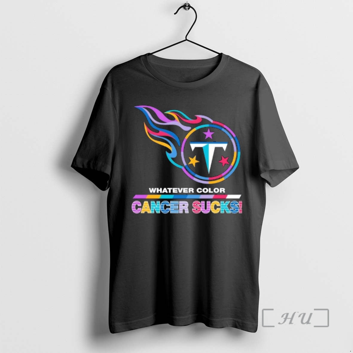 Officials Tennessee Titans Football Whatever Color Cancer Sucks Logo Colors