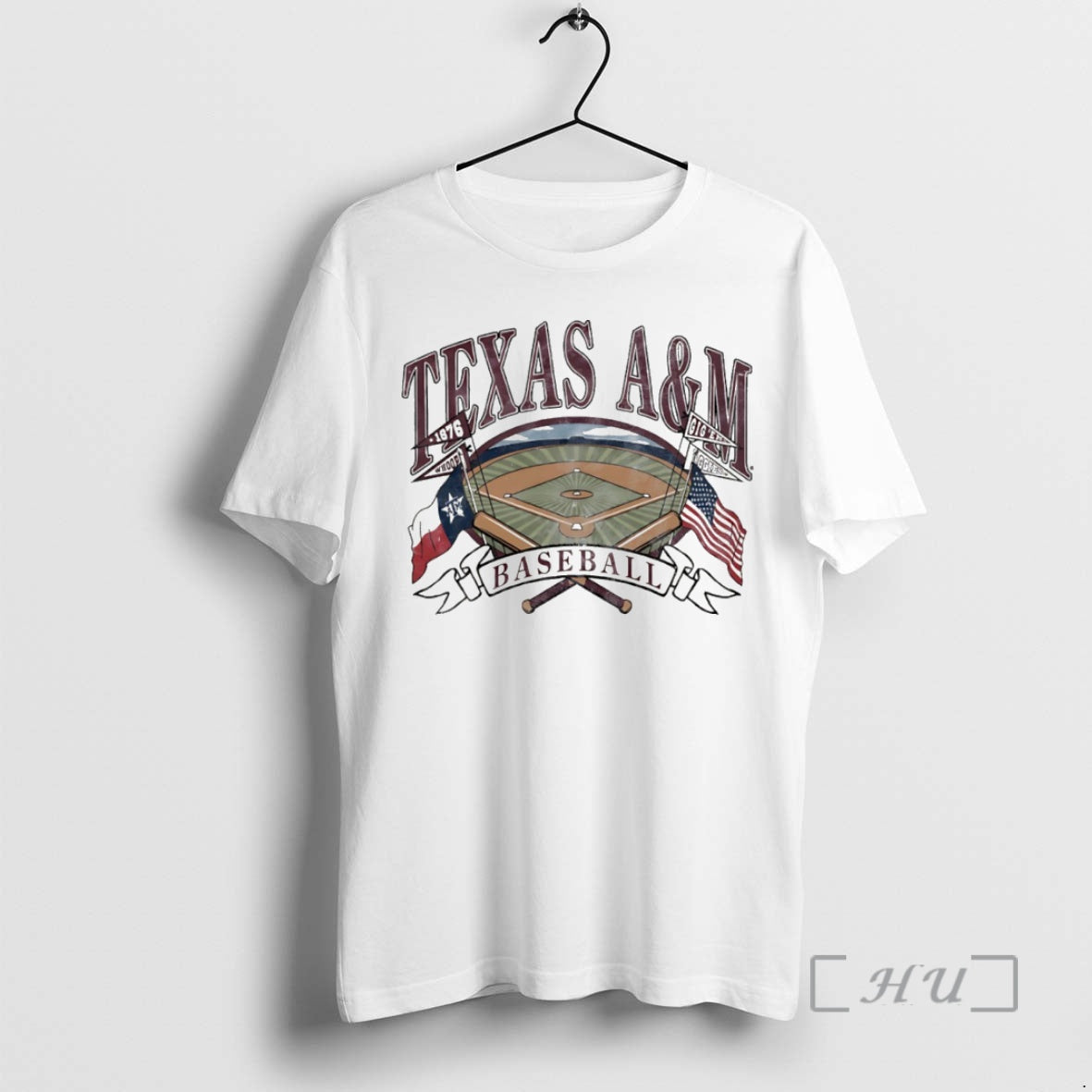 Officials Texas A And M Aggies Baseball Flags And Field Circle Premium T Shirts Sweater