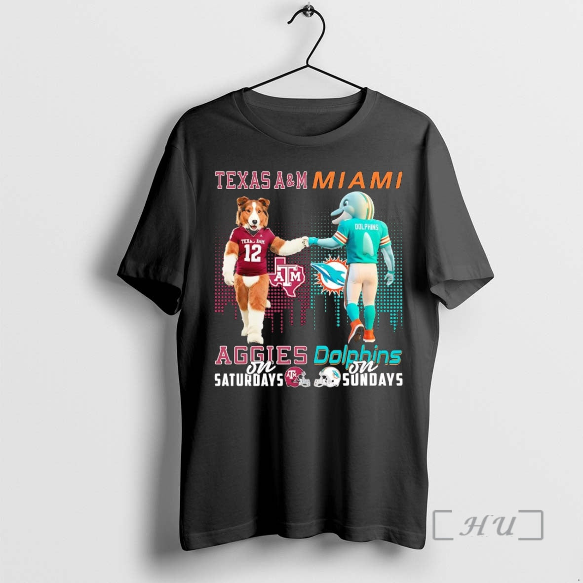 Officials Texas Am Aggies On Saturdays Miami Dolphins On Sundays Mascot Premium T Shirts Sweater