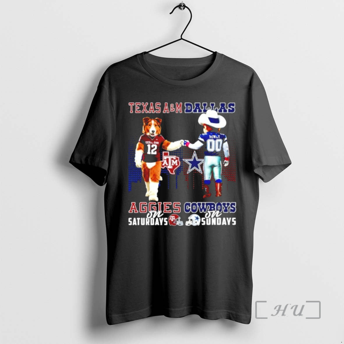 Officials Texas Am Aggies On Saturdays Vs Dallas Cowboys On Sundays Mascot Skyline Premium