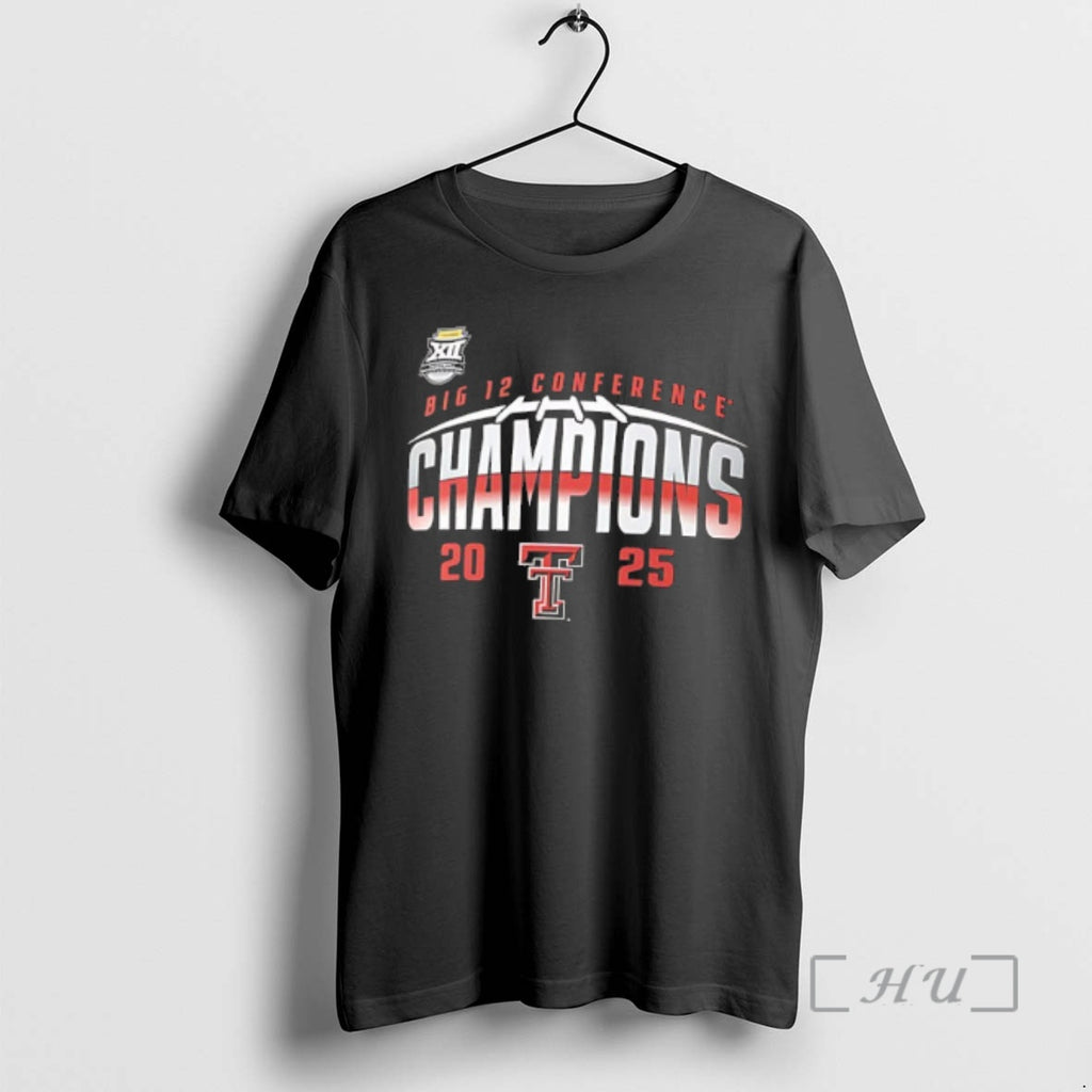 Officials Texas Tech Red Raiders 2025 Big 12 Football Champions Endzone Speed 2 Sided Premium