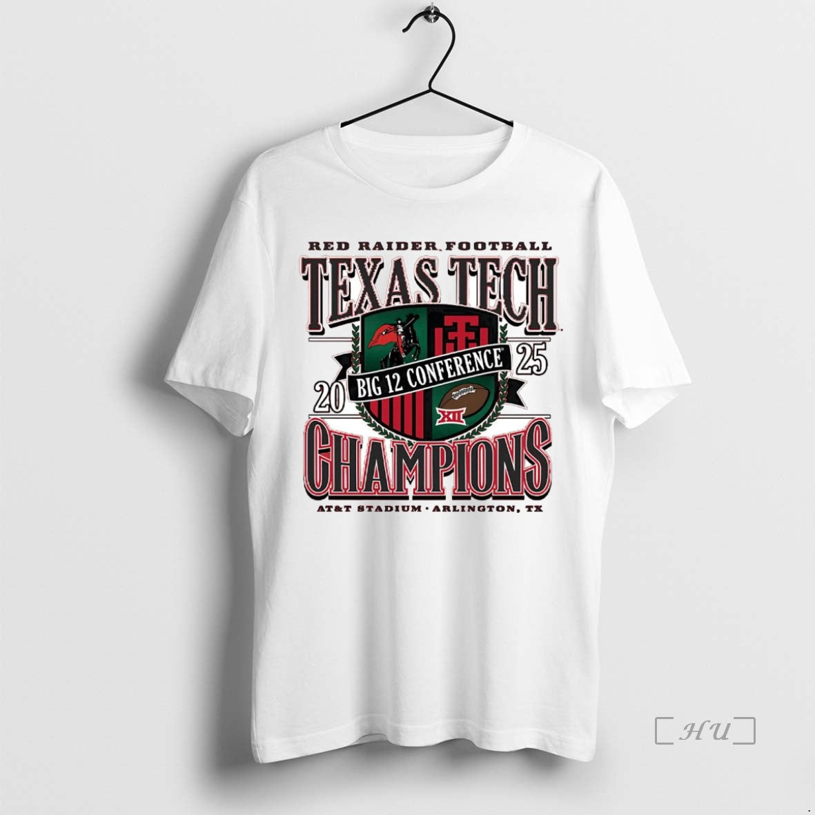 Officials Texas Tech Red Raiders 2025 Big 12 Conference Champions Att Stadium Premium T Shirts