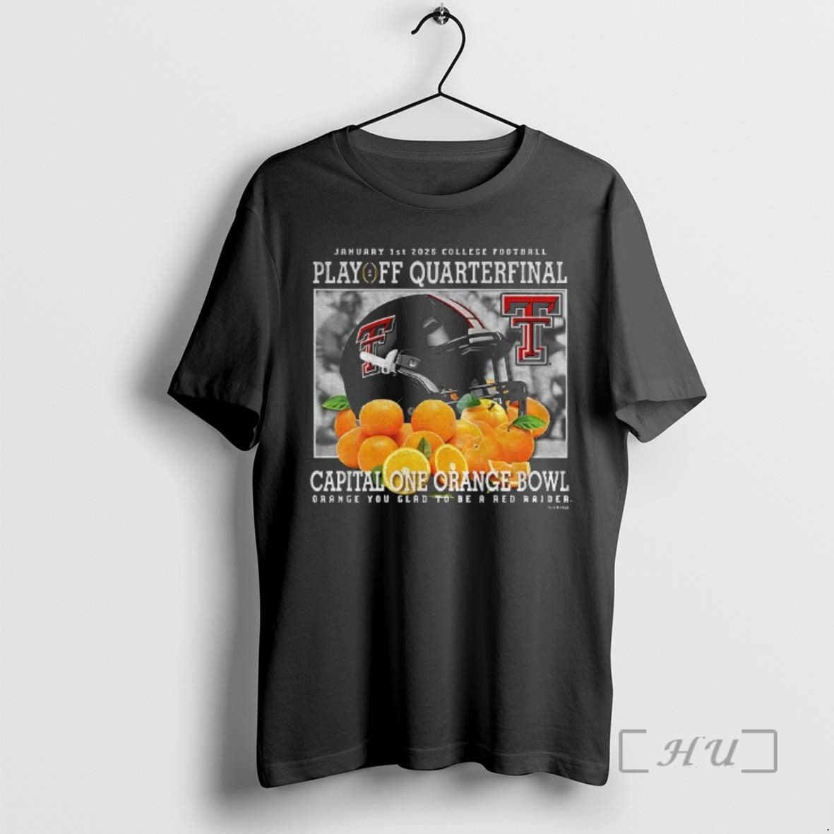 Officials Texas Tech Red Raiders 2026 Capital One Orange Bowl Playoff Quarterfinal Premium T Shirts
