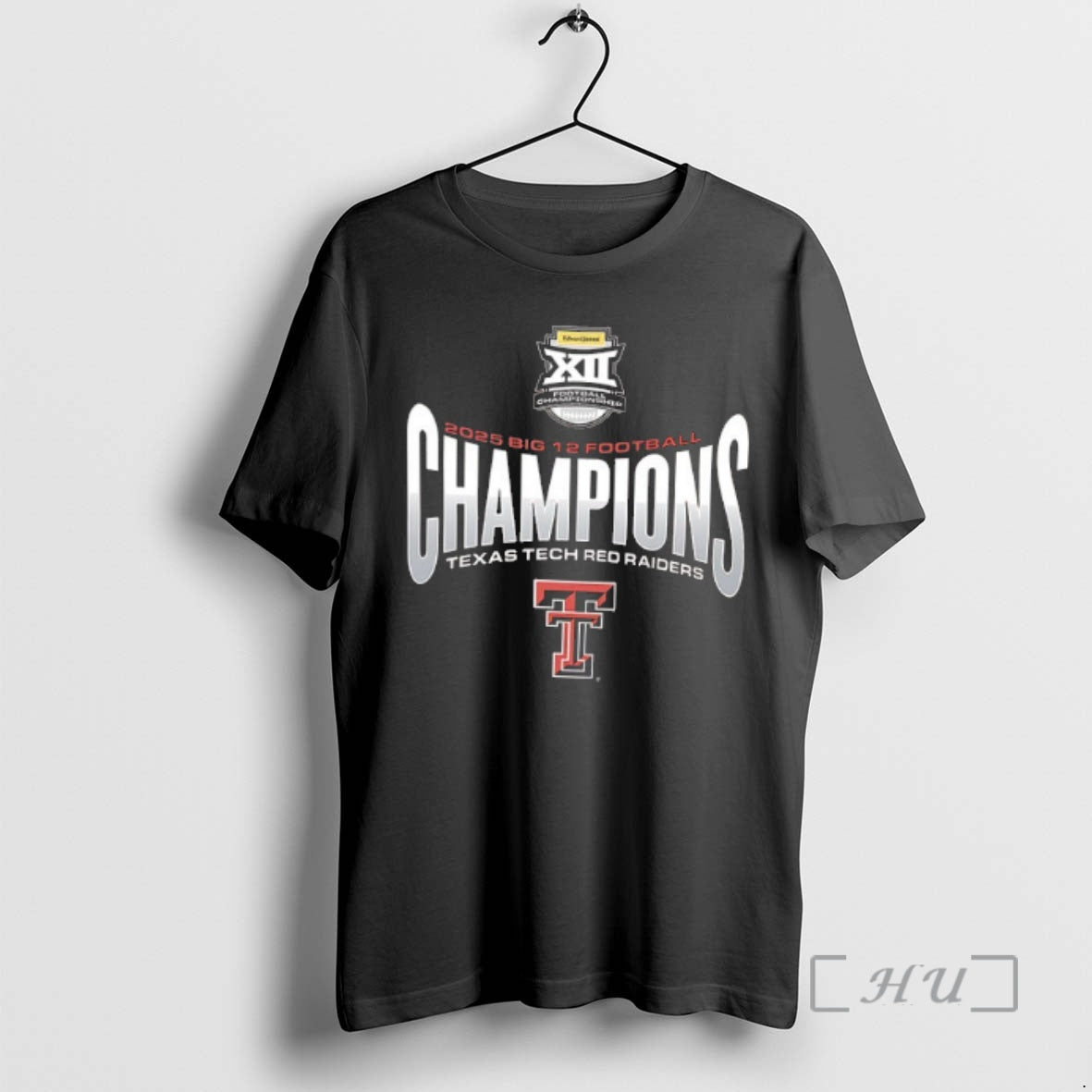 Officials Texas Tech Red Raiders Big 12 Football Champions 2025 2 Sided Premium T Shirts