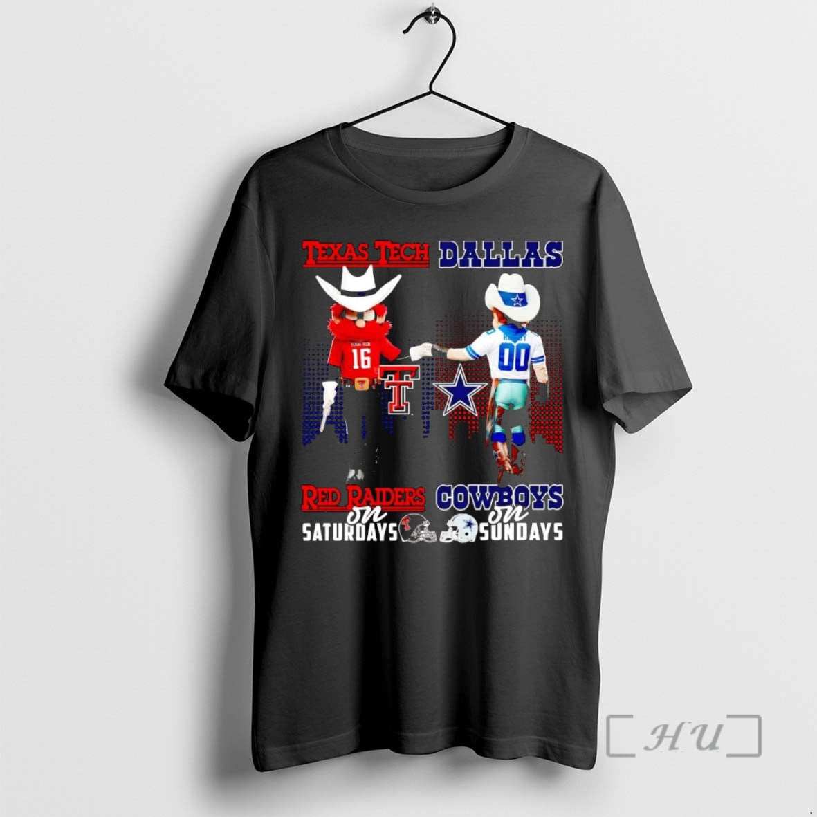 Officials Texas Tech Red Raiders On Saturdays Dallas Cowboys On Sundays Mascot Premium T Shirts