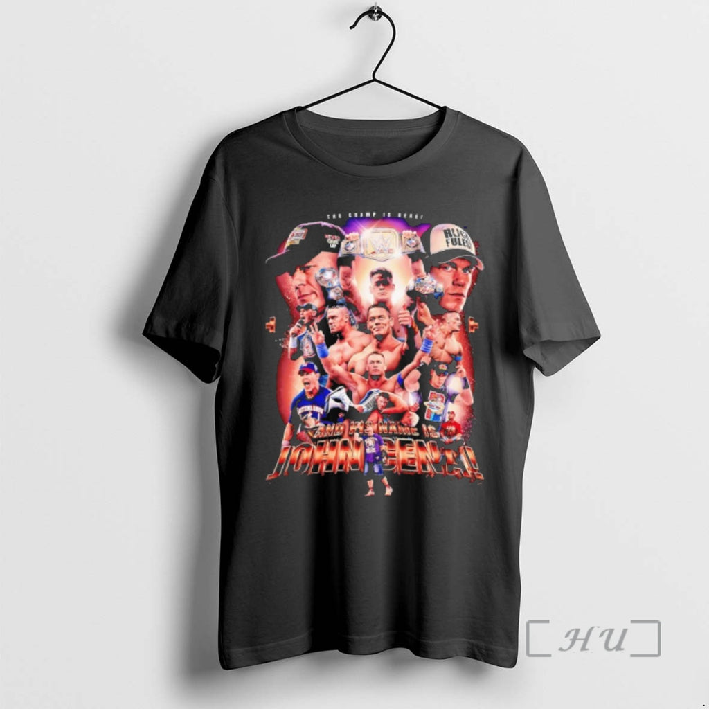 Officials The Champ Is Here And His Name Is John Cena Graphic Premium T Shirts