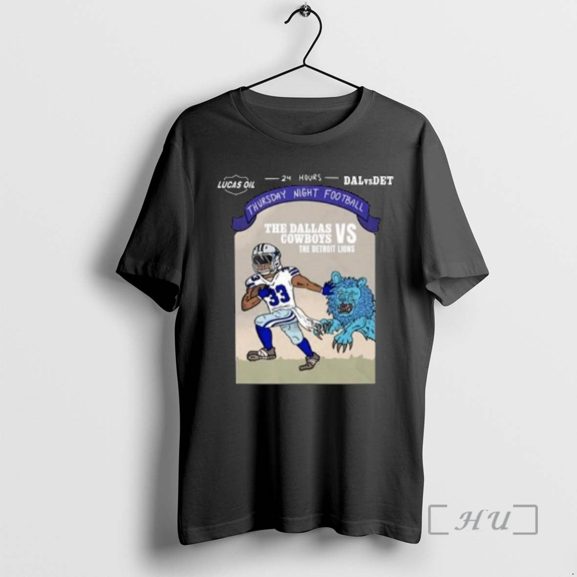 Officials The Dallas Cowboys Vs The Detroit Lions Thursday Night Football 2025 Circle Black Premium