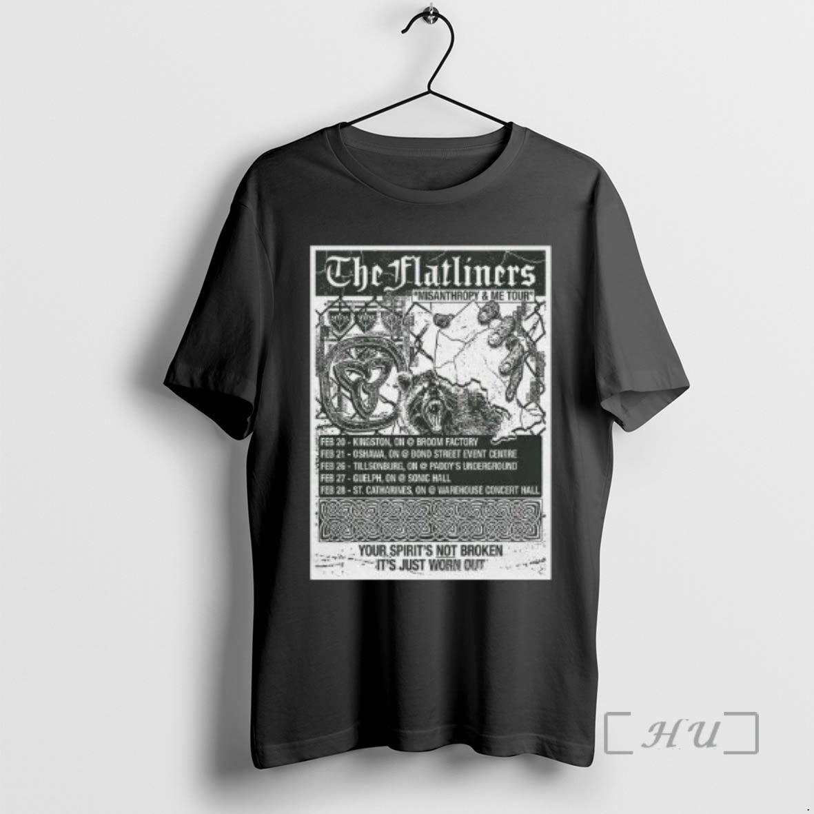 Officials The Flatliners Misanthropy And Me 2026 Tour Circle Black
