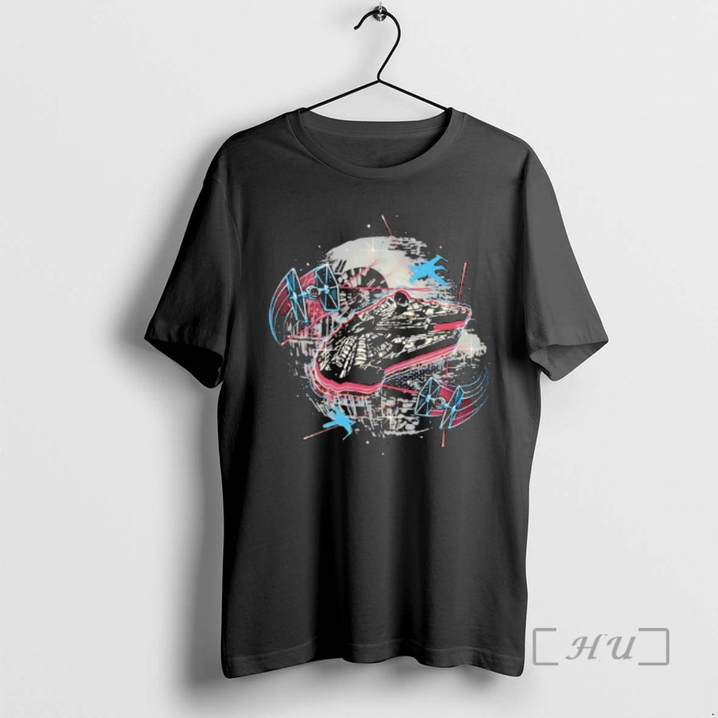 Officials The Great Galactic Battle A Space Battle Featuring The Millennium Falcon Premium T Shirts