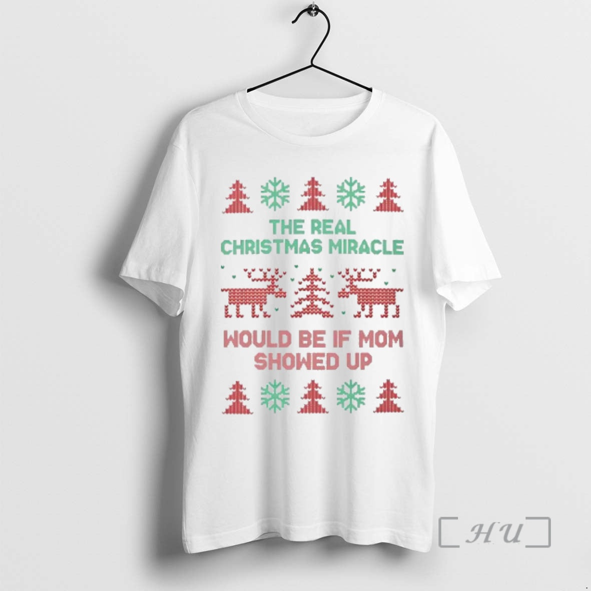 Officials The Real Christmas Miracle Would Be If Dad Showed Up Ugly Premium T Shirts