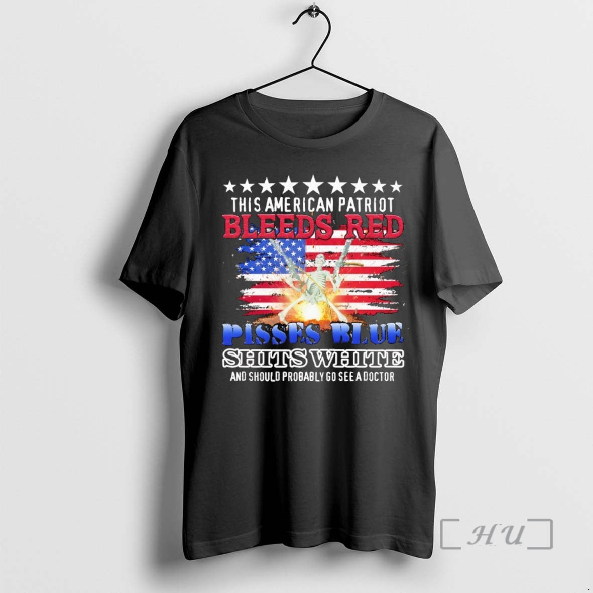 Officials This American Patriot Bleeds Red Pissed Blue Shits White