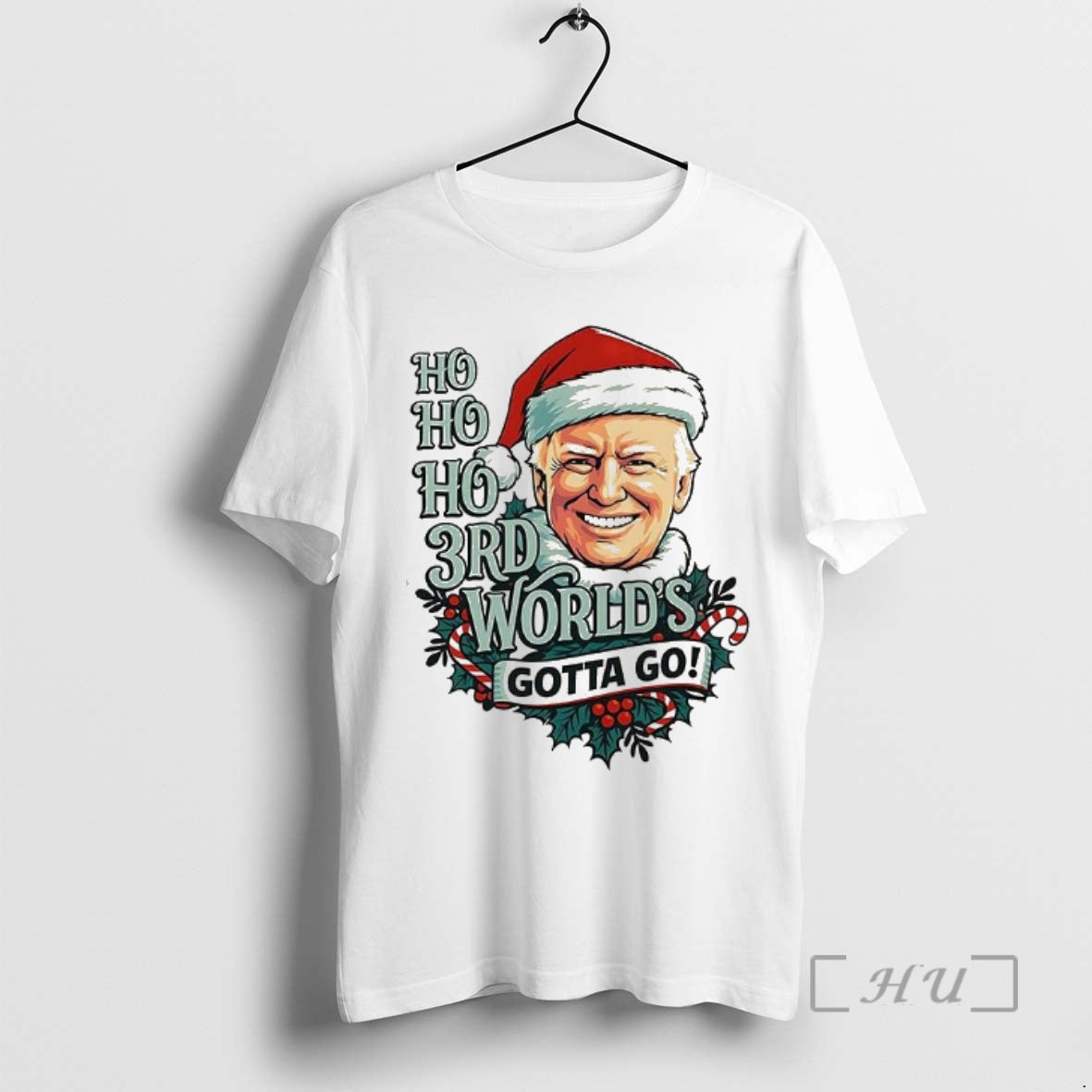 Officials Trump Santa Hat Ho Ho Ho 3rd Worlds Gotta Go Christmas Premium T Shirts