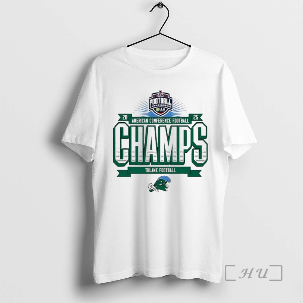 Officials Tulane Football 2025 Amercan Conference Champs Logo