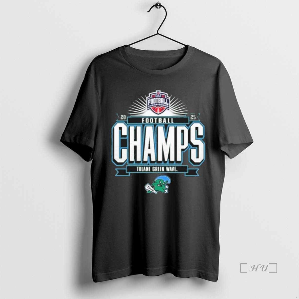 Officials Tulane Green Wave Green 2025 American Athletic Conference Football Champions Premium T Shirts Sweater