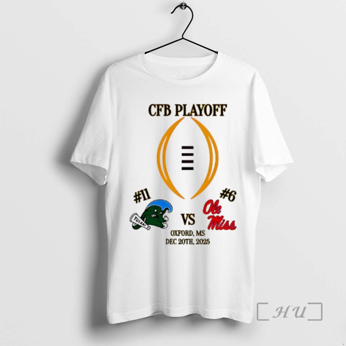 Officials Tulane Vs Ole Miss 2025 Cfp First Rd Playoff Game 3 Premium T Shirts