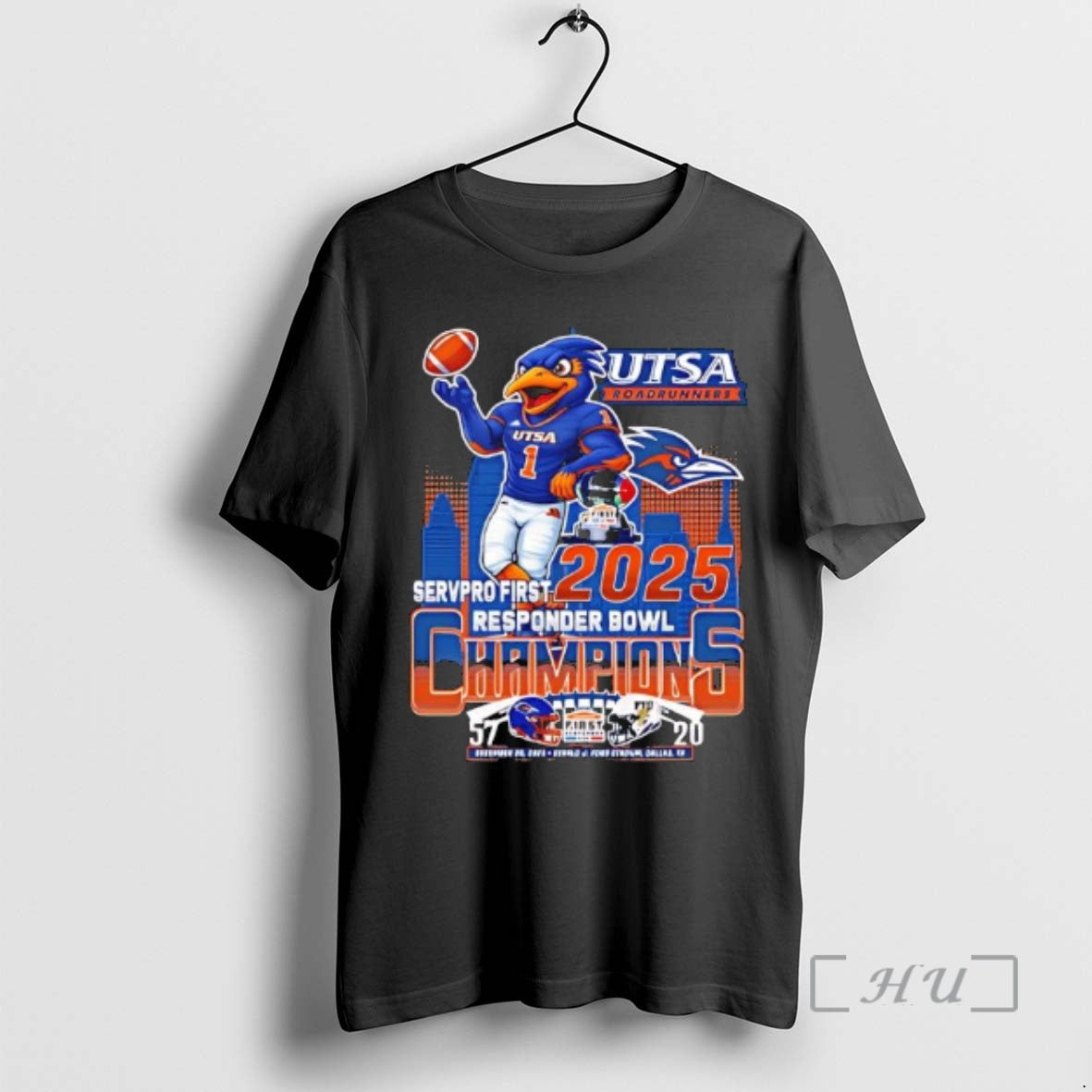 Officials Utsa Roadrunners 2025 Servpro First Responder Bowl Champions Mascot