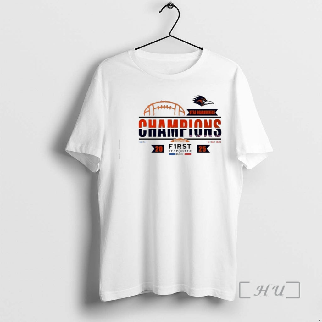 Officials Utsa Roadrunners Football 2025 First Responder Bowl Champions Logo