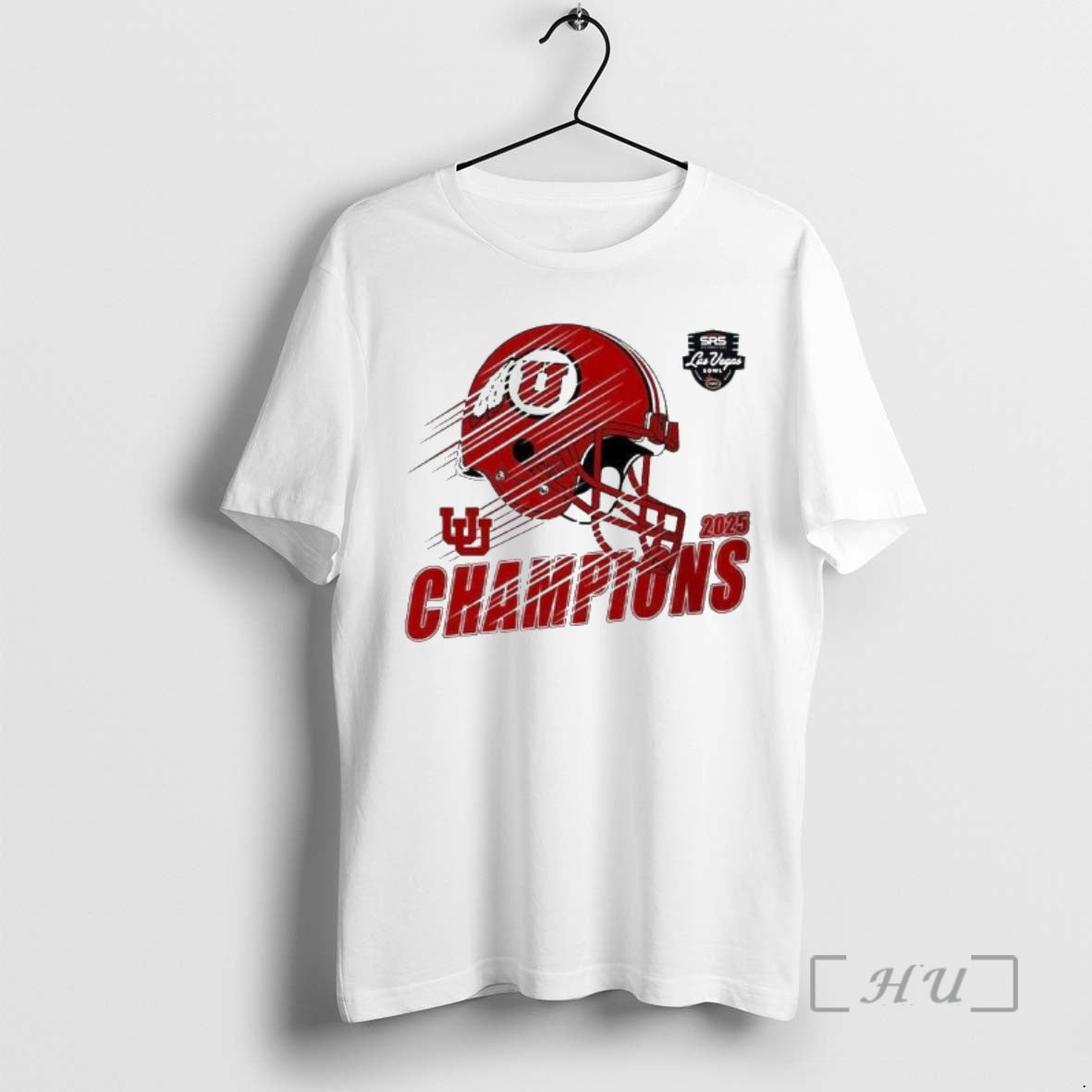 Officials Utah Utes Football Claim Champions 2025 Srs Distribution Las Vegas Bowl Helmet Premium