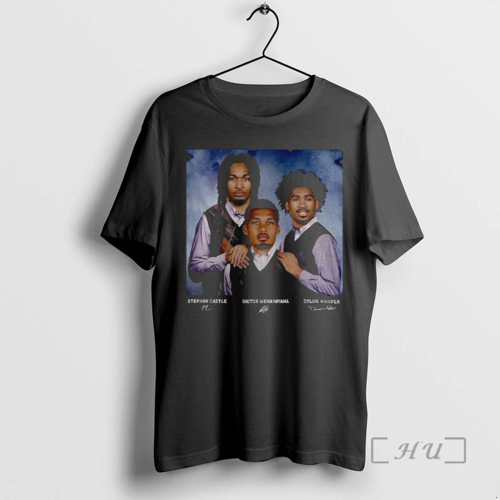 Officials Victor Wembanyama Stephon Castle Dylan Harper Nba Spurs Step Bros Premium T Shirts Sweater
