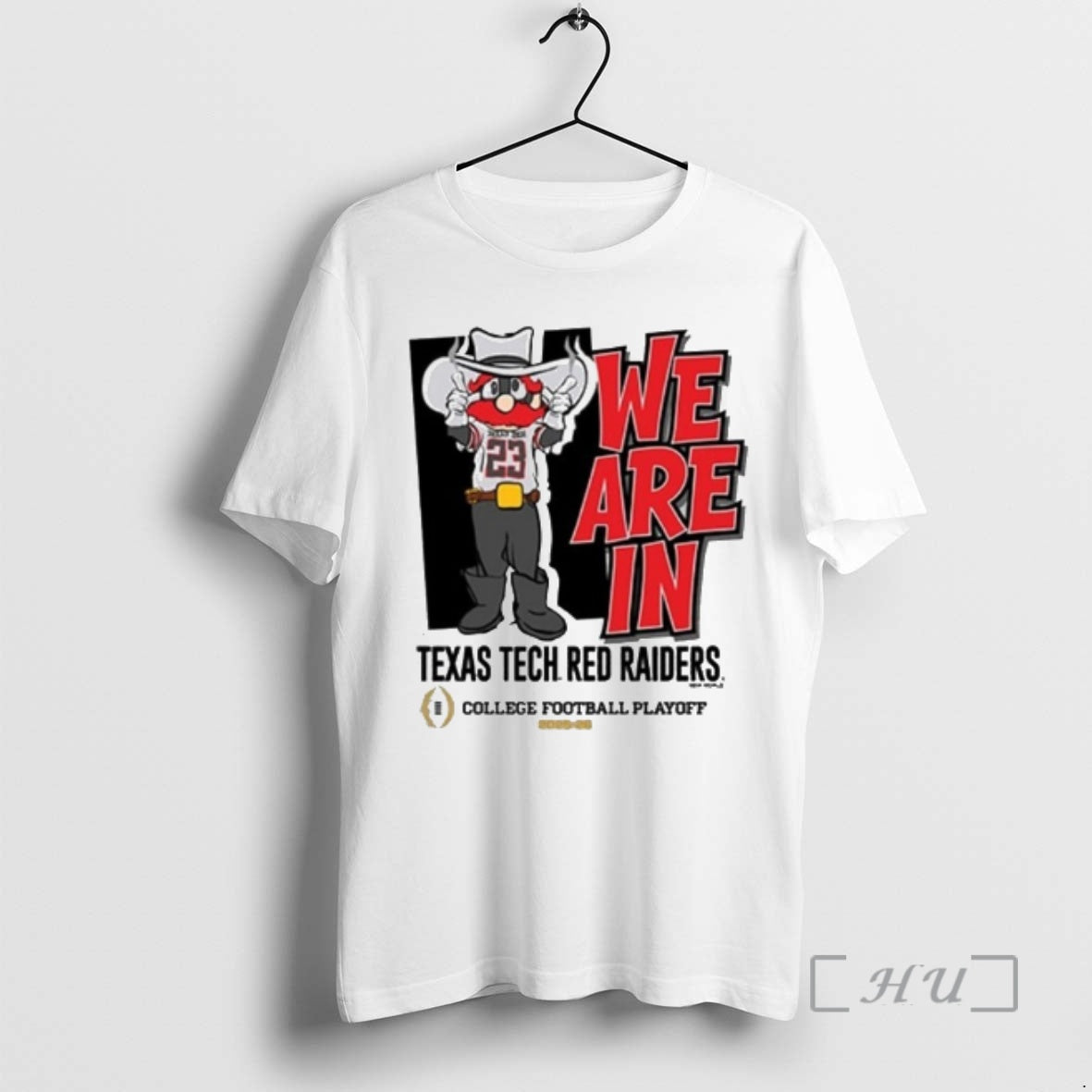 Officials We Are In Tech Red Raiders 2025 Cfp Bound Mascot Premium T Shirts Sweater