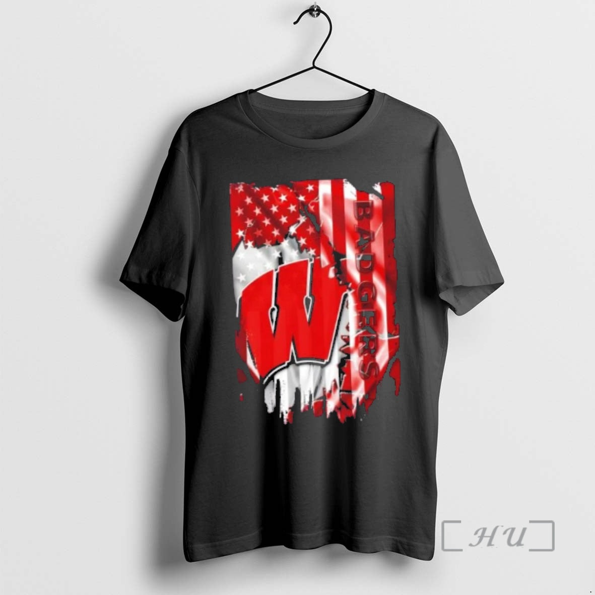 Officials Wisconsin Badgers Football X American Flag