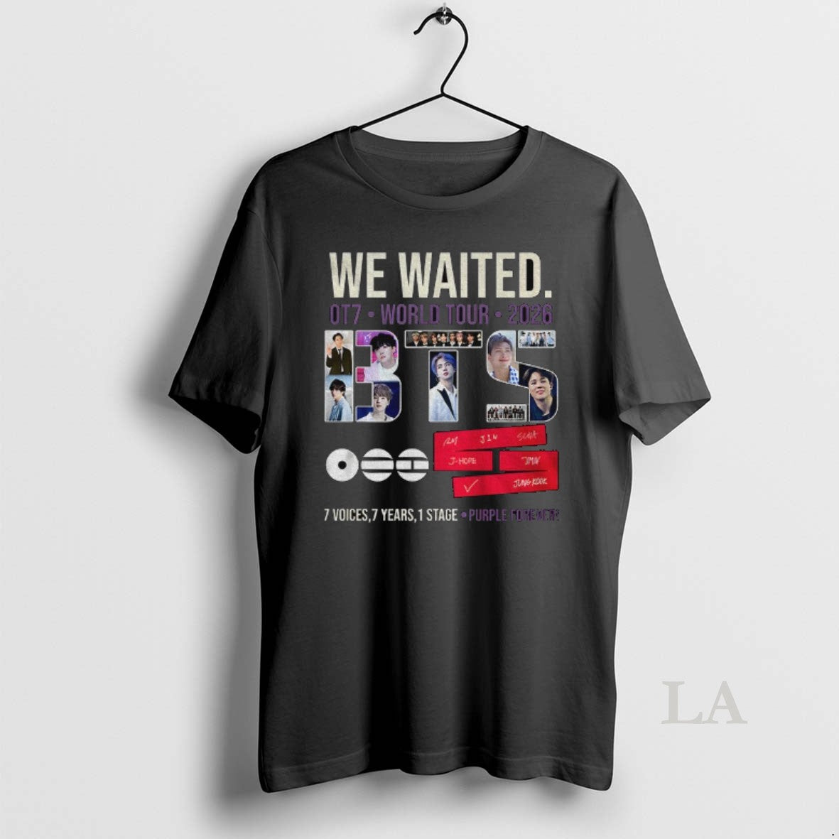 Original Bts We Waited World Tour 2026 7 Voices 7 Years 1 Stage Ot7 Purple