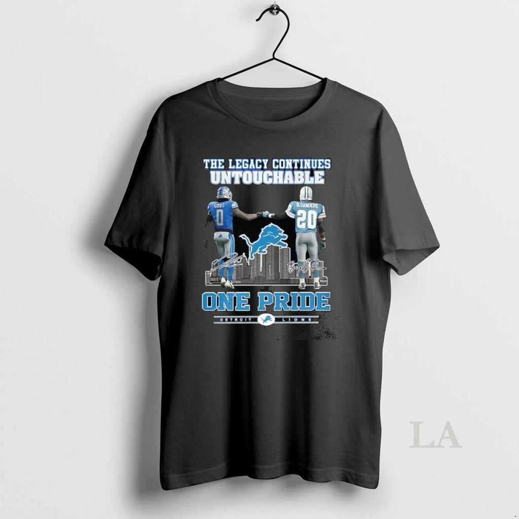 Original Gibbs And Sanders Detroit Lions One Pride The Legacy Continues Untouchable 2025