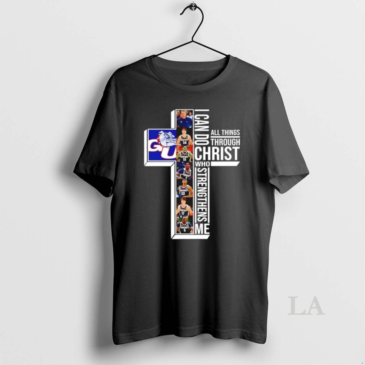 Original Gonzaga Bulldogs Basketball Players Cross I Can Do All Things Through Christ Who Strengthens