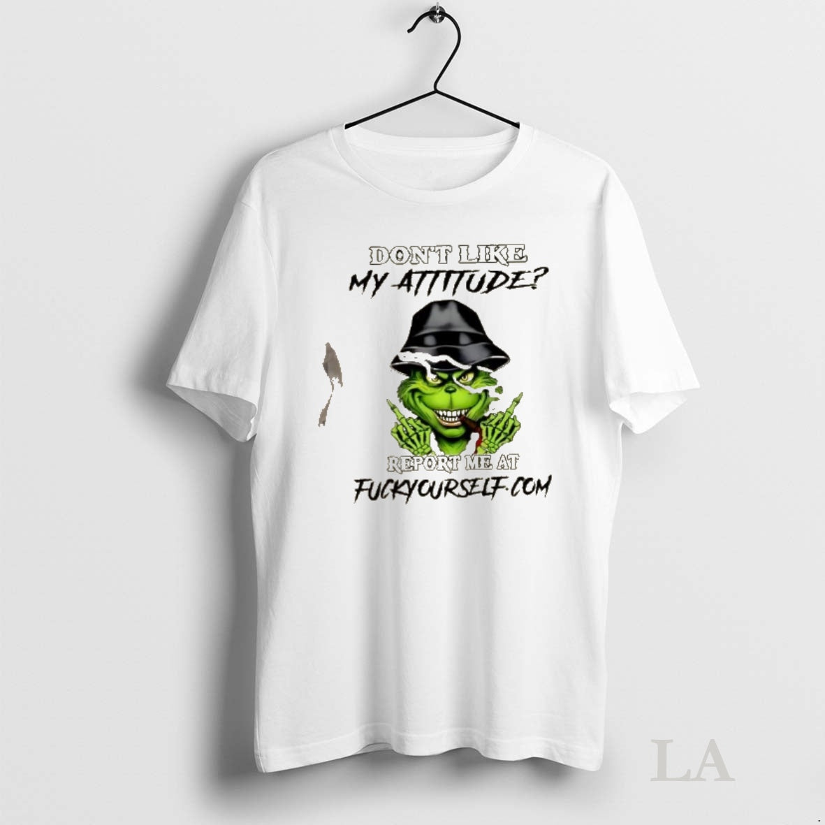 Original Grinch Smoking Dont Like My Attitude Reportme At Fuckyourself