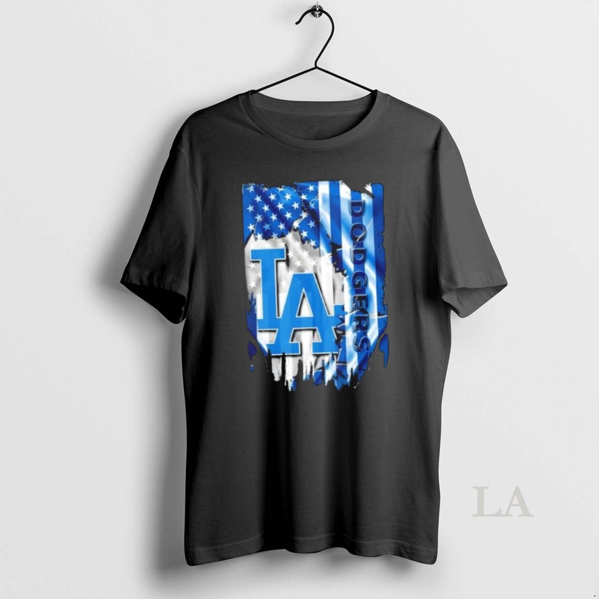 Original Los Angeles Dodgers Baseball X American Flag