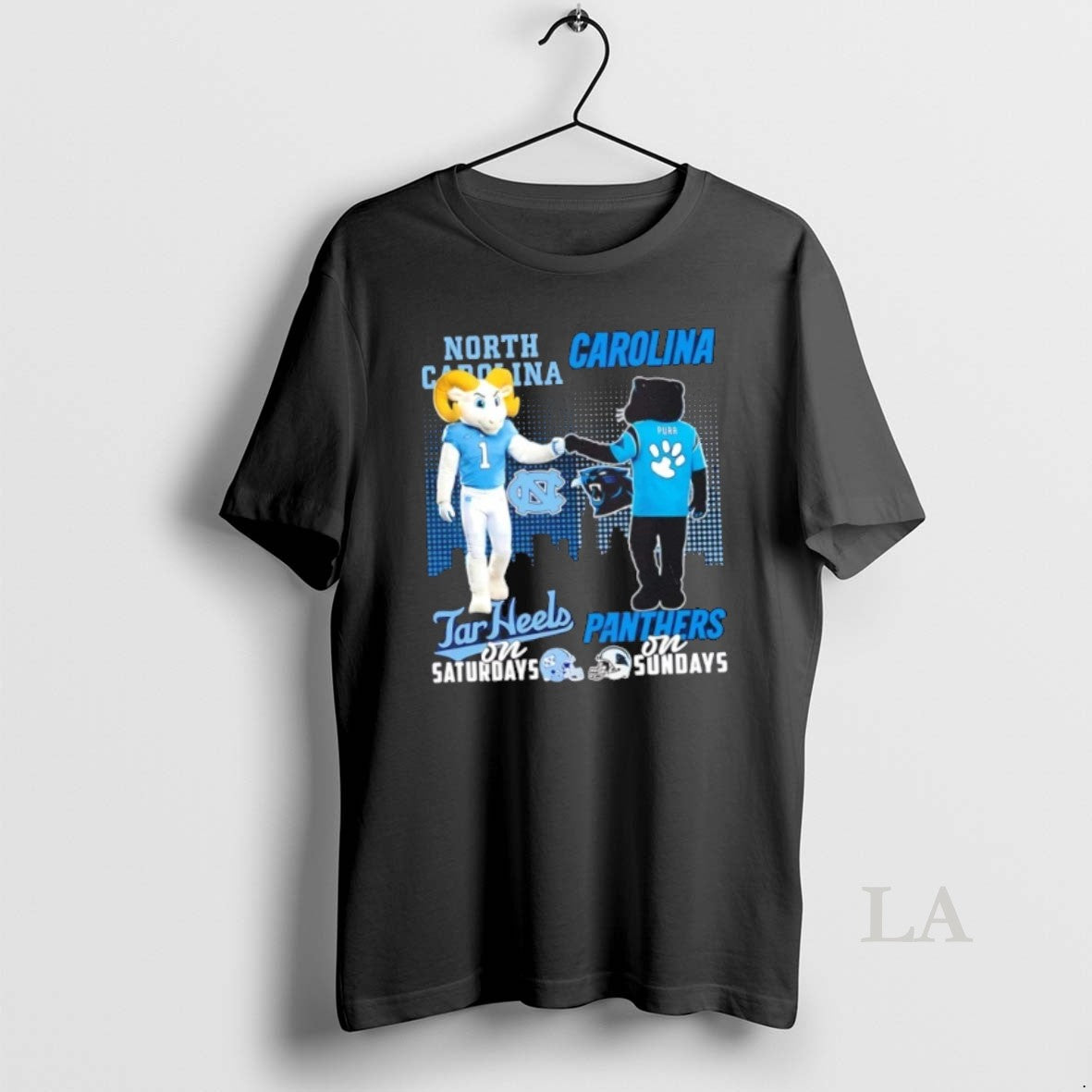 Original Mascots North Carolina Tar Heels On Saturdays X Carolina Panthers On Sundays Skyline
