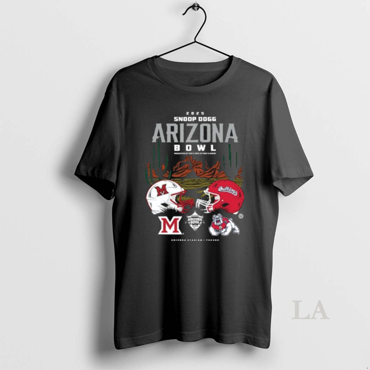 Original Miami Redhawks Vs Fresno State Bulldogs 2025 Arizona Bowl Dueling Helmet