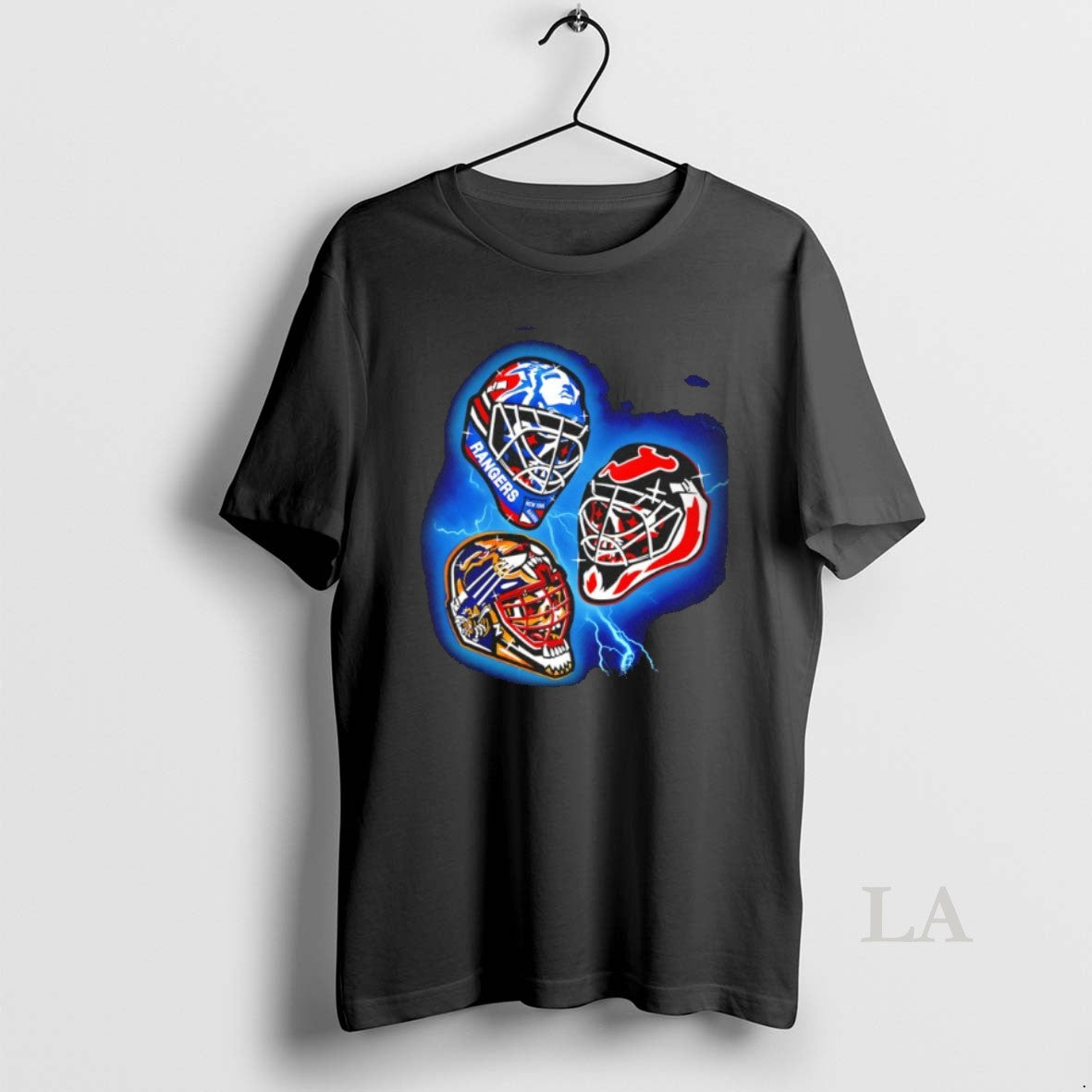 Original New York Rangers New Jersey Devils And Boston Bruins Nhl 94 Goalie Mask Art