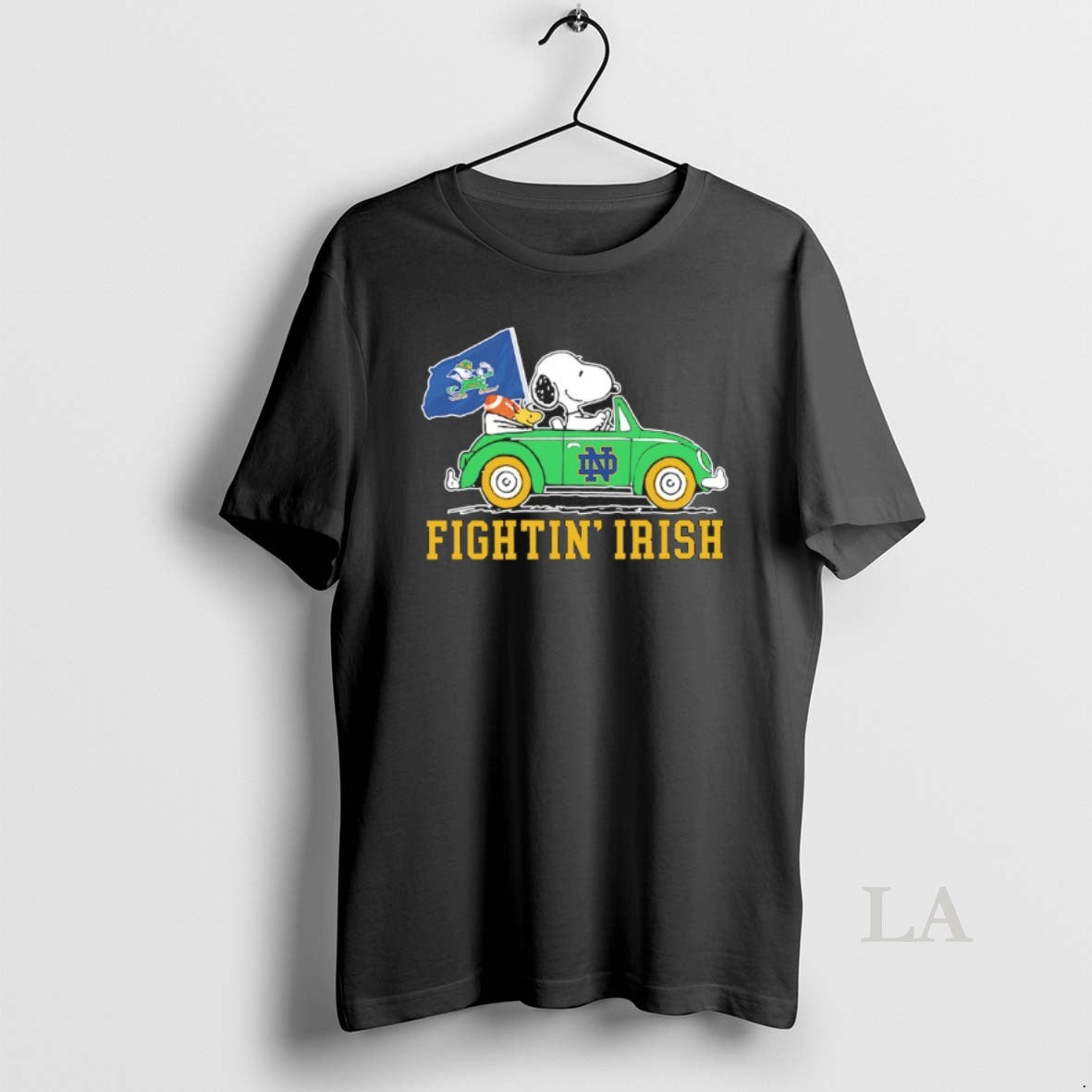 Original Peanuts X Notre Dame Fighting Irish Football Driving Car