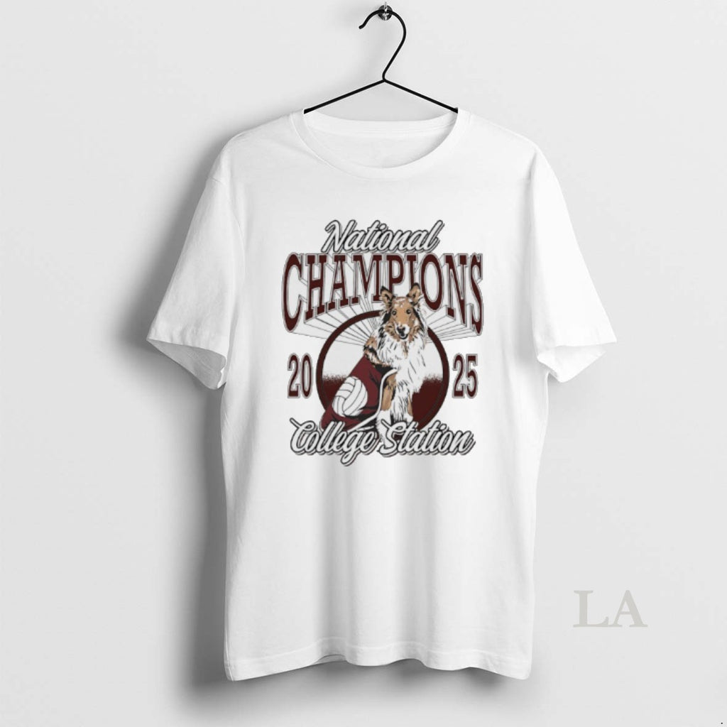 Original Texas Am Womens Volleyball 2025 National Champions College Station Reveille Mascot