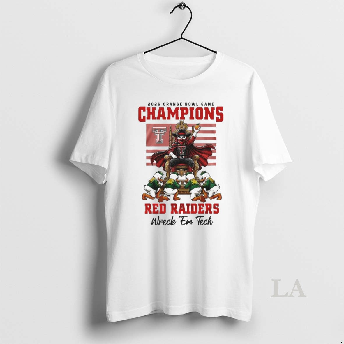 Original Texas Tech Red Raiders Ncaa 2026 Orange Bowl Game Champions The Kings Mascot Red
