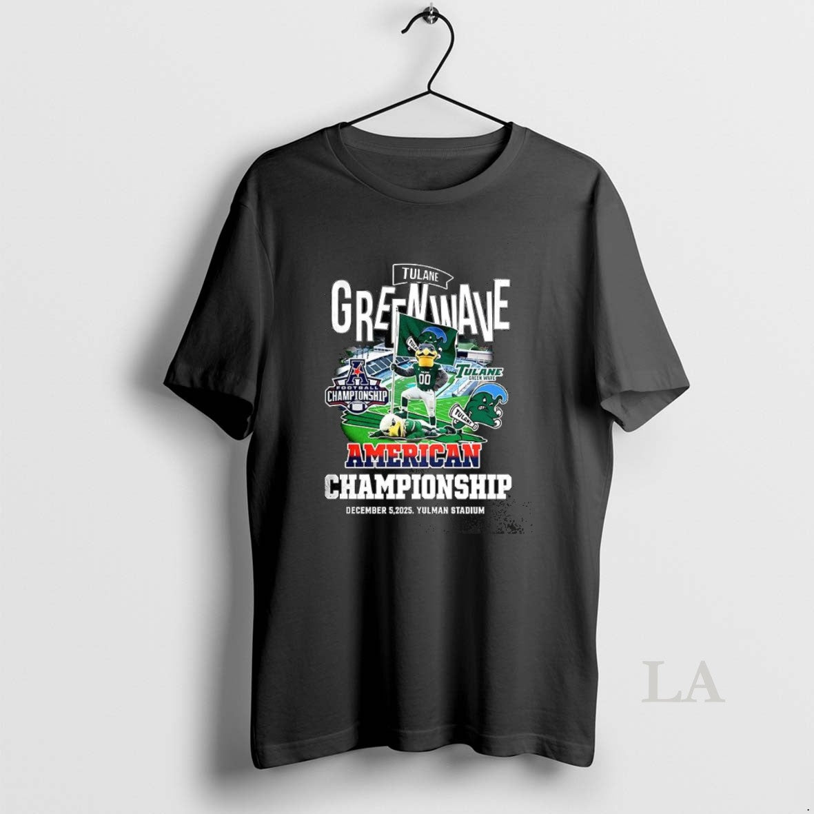 Original Tulane Green Wave Beat North Texas Mean Green Ncaa American Championship 2025