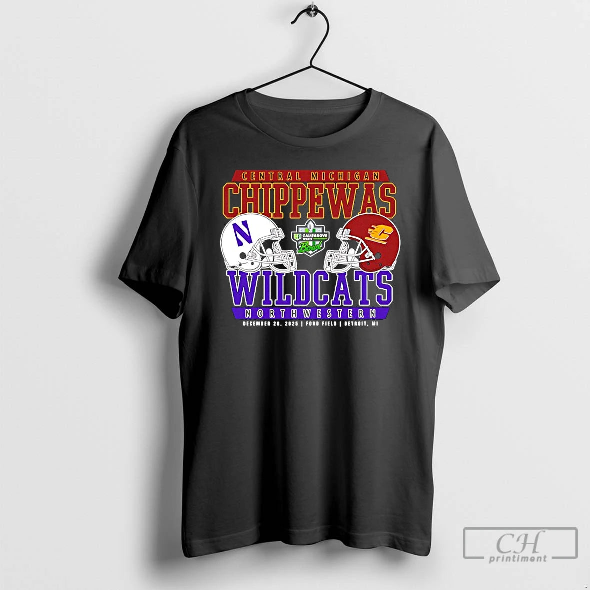 Premium 2025 Gameabove Sports Bowl Dueling Central Michigan Chippewas Vs Wildcats Northwestern T Shirts Sweater